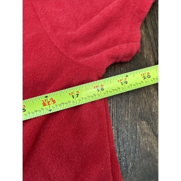WOMENS BIRDWELL BEACH BRITCHES RED SOFT FRENCH TERRY SHORT SLEEVE POLO SHIRT L - Picture 12 of 13